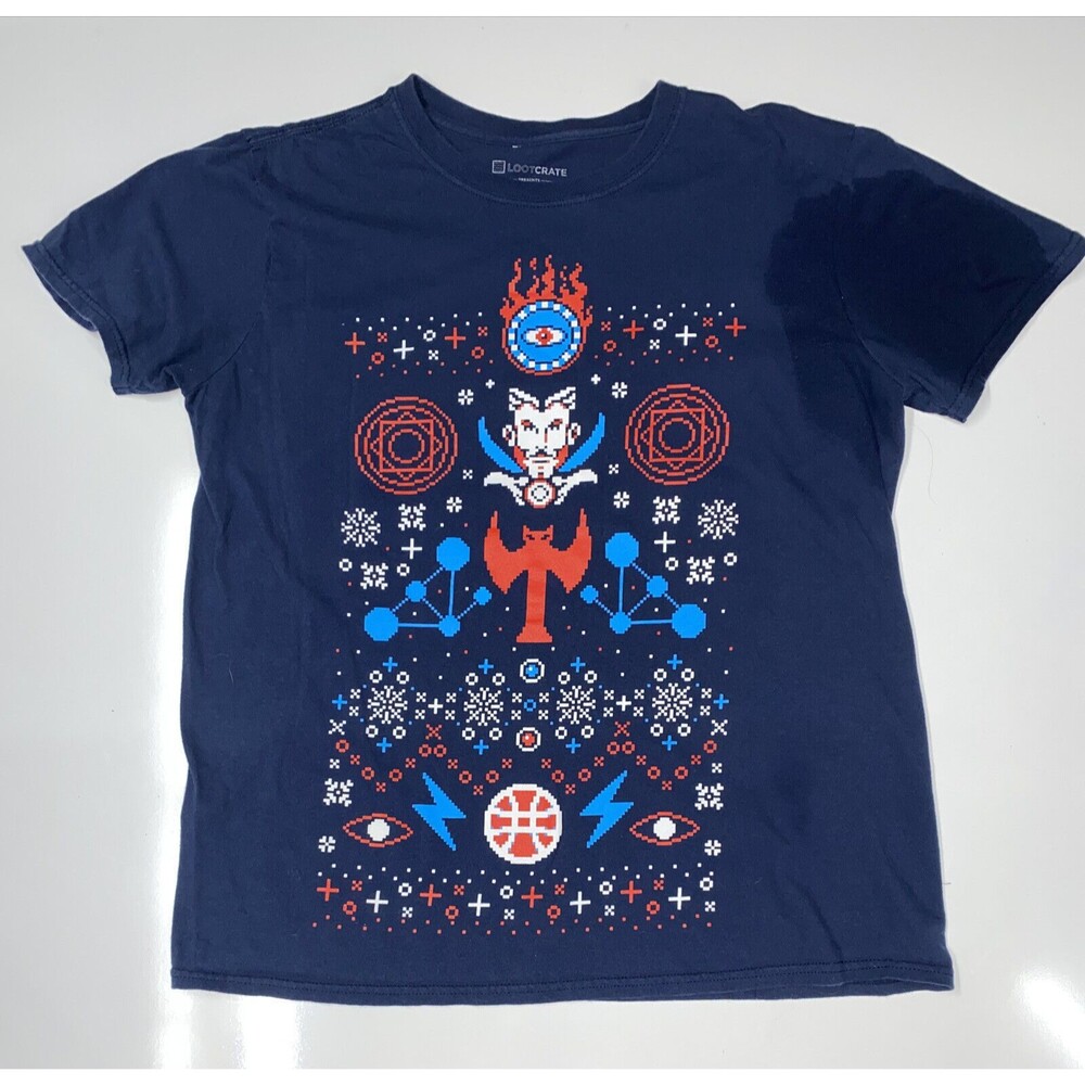Lootcrate exclusive doctor strange ugly sweater graphics t shirt size large
